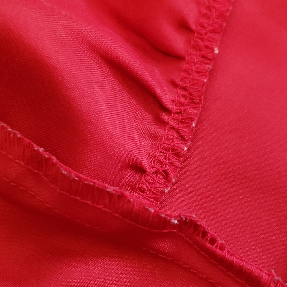 Silky Satin Red Lingerie Slip Empire Waist Sweetheart Dress Chemise Nightgown - Picture 8 of 13